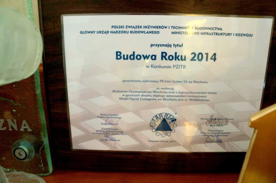 Budowa Roku 2014 Afrykarium