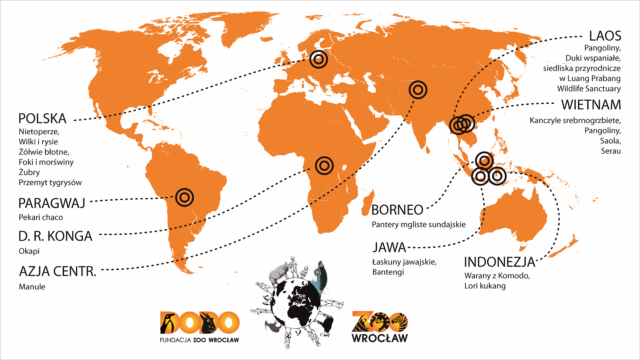 Projekty ZOO i DODO na świecie - mapa